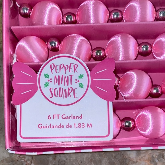 6ft Pink and Silver Garland - Picture 3 of 5